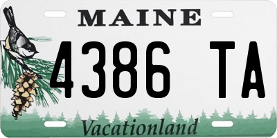 ME license plate 4386TA