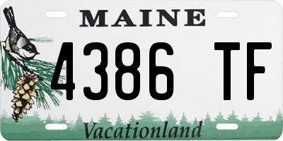 ME license plate 4386TF