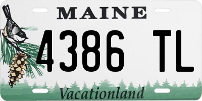 ME license plate 4386TL