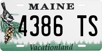 ME license plate 4386TS