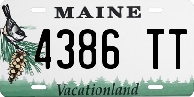 ME license plate 4386TT