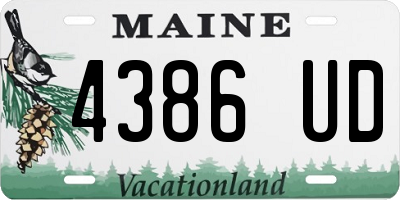 ME license plate 4386UD