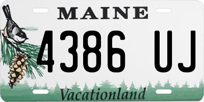 ME license plate 4386UJ