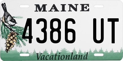 ME license plate 4386UT