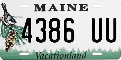 ME license plate 4386UU