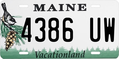 ME license plate 4386UW