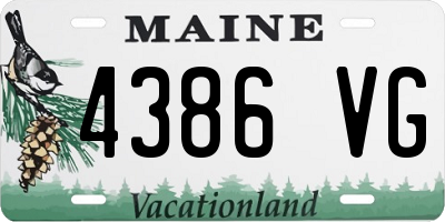 ME license plate 4386VG