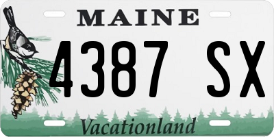 ME license plate 4387SX