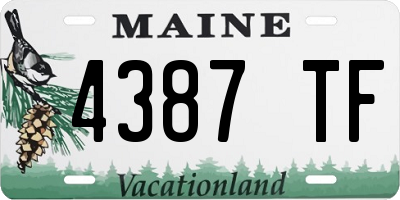 ME license plate 4387TF