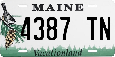 ME license plate 4387TN