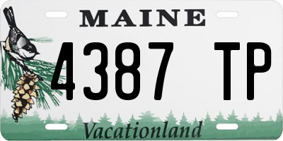 ME license plate 4387TP