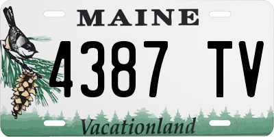ME license plate 4387TV