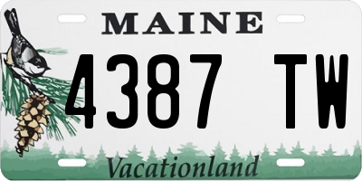 ME license plate 4387TW