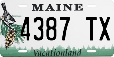 ME license plate 4387TX