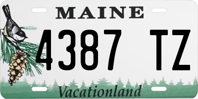 ME license plate 4387TZ