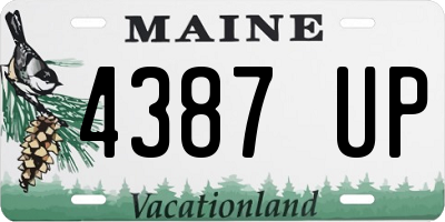 ME license plate 4387UP