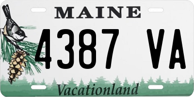 ME license plate 4387VA