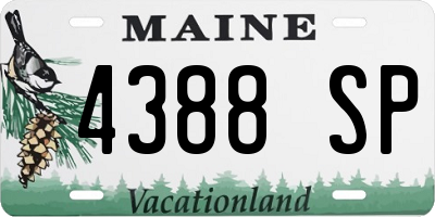 ME license plate 4388SP