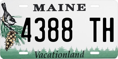 ME license plate 4388TH