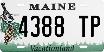 ME license plate 4388TP