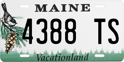 ME license plate 4388TS