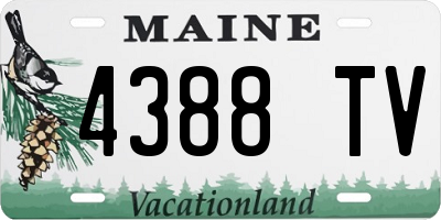 ME license plate 4388TV
