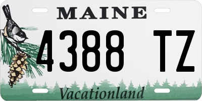 ME license plate 4388TZ