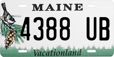 ME license plate 4388UB