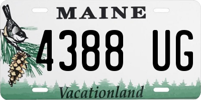ME license plate 4388UG