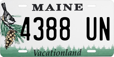 ME license plate 4388UN