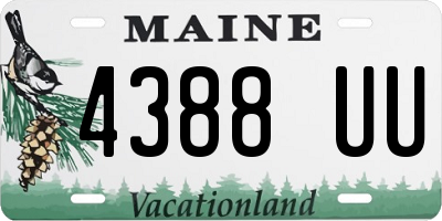 ME license plate 4388UU