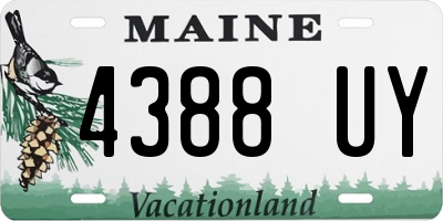 ME license plate 4388UY