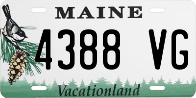 ME license plate 4388VG