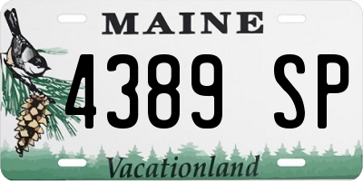 ME license plate 4389SP