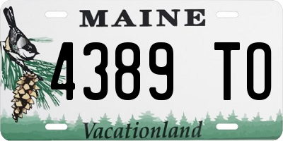 ME license plate 4389TO