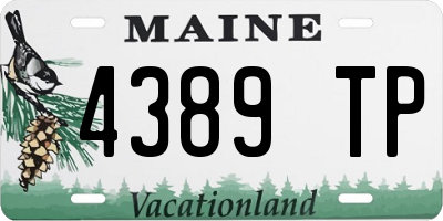 ME license plate 4389TP