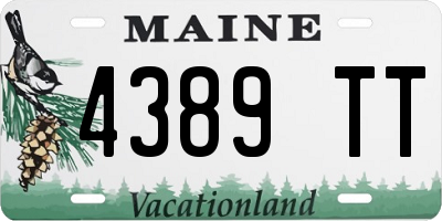 ME license plate 4389TT