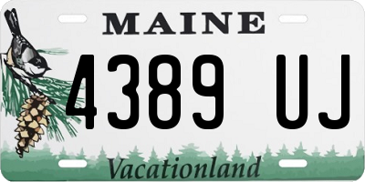 ME license plate 4389UJ