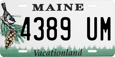 ME license plate 4389UM