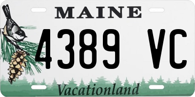 ME license plate 4389VC