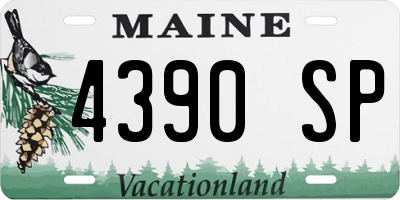 ME license plate 4390SP