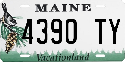 ME license plate 4390TY