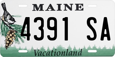 ME license plate 4391SA