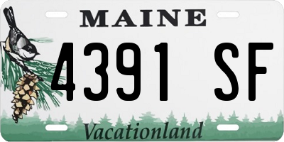 ME license plate 4391SF