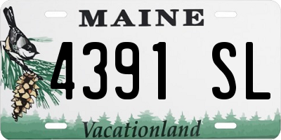 ME license plate 4391SL