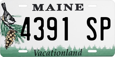 ME license plate 4391SP