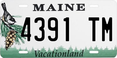 ME license plate 4391TM