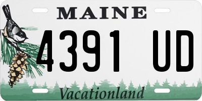 ME license plate 4391UD
