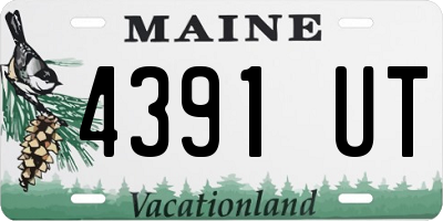 ME license plate 4391UT