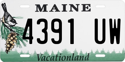 ME license plate 4391UW